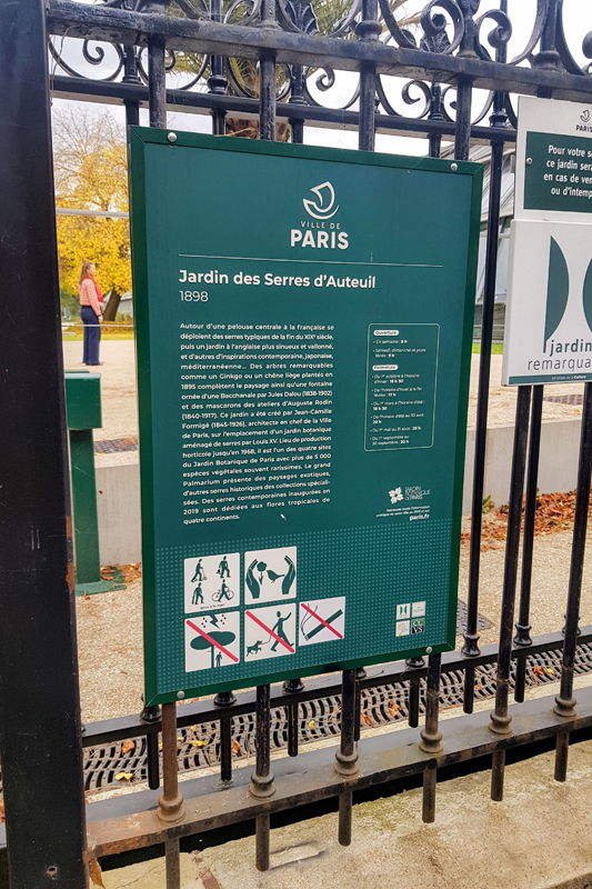 Visite - Jardin des serres d’Auteuil