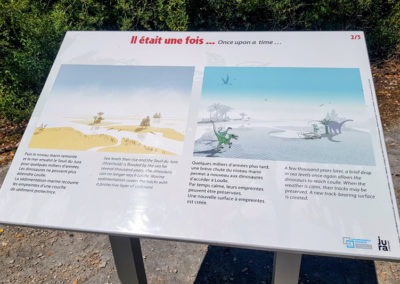 Visite - Site à pistes de dinosaures à Loulle