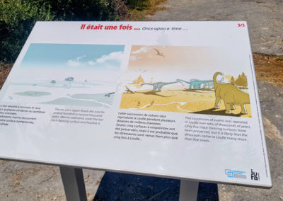 Visite - Site à pistes de dinosaures à Loulle
