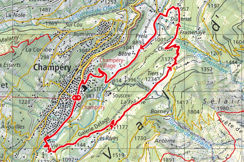 Randonnée - Galerie Défago - Carte Randonnée - Galerie Défago - Carte